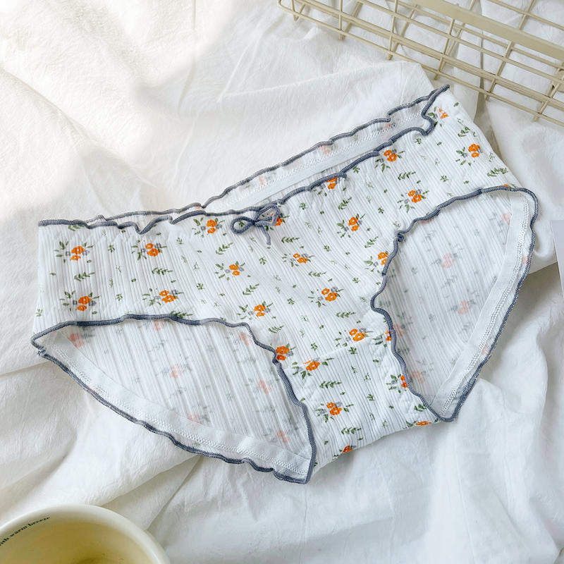 กางเกงชั้นในสาวหวาน ผ้าฝ้ายแท้ เป้าต้านเชื้อแบคทีเรีย เอวกลาง กางเกงรุ่นใหม่2024🌸CR store168🌸 - รูปที่ 5