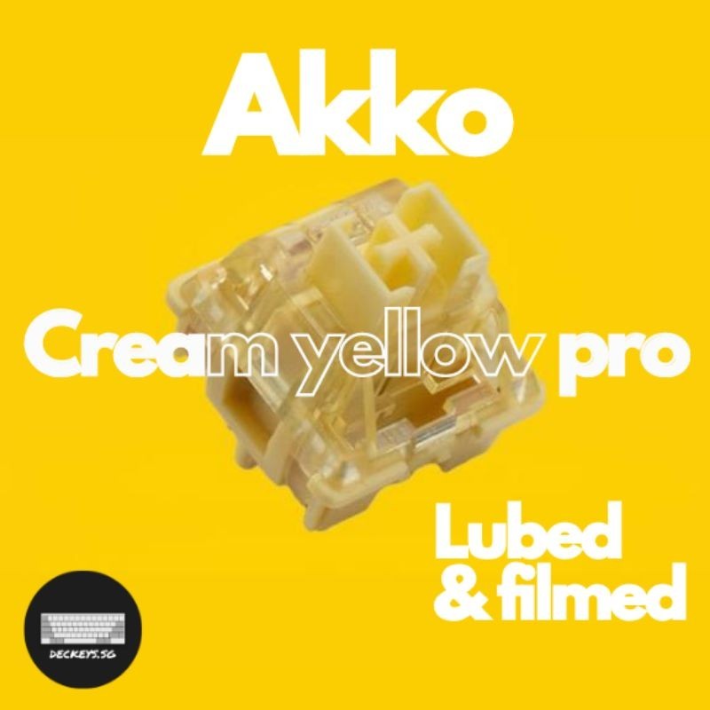 Akko Cream Yellow Pro V3 Linear Switch สําหรับคีย์บอร์ดเชิงกลแบบกําหนดเอง