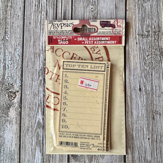 7Gypsies 97% Complete Vintage Tag Assortment: Small