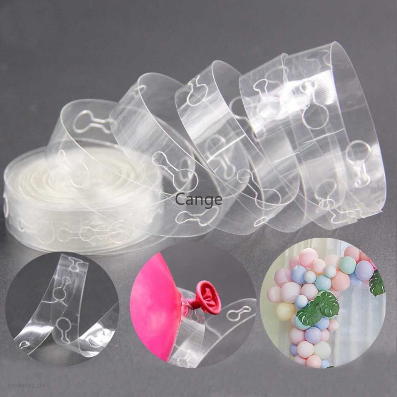 1ชิ้น/5เมตร ทําเอง บอลลูนโซ่หลุมคู่ลูกโป่งน้ํายางการสร้างแบบจําลองเครื่องมือผูกบอลลูนเครื่องมือบอลลูนกาวจุดอุปกรณ์งานเลี้ยงวันเกิด