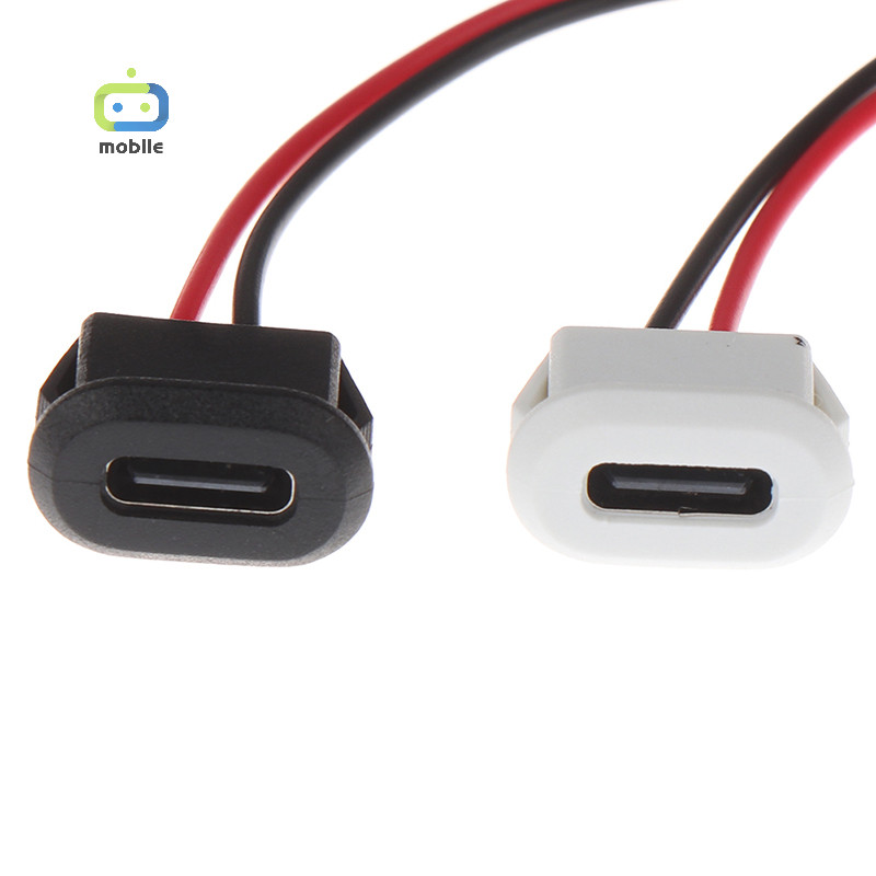 [maygood] 2pin USB-C TypeC กันน้ํา USB Connector การบีบอัดโดยตรงฐานหญิงซ็อกเก็ตอินเทอร์เฟซการชาร์จ {TH}
