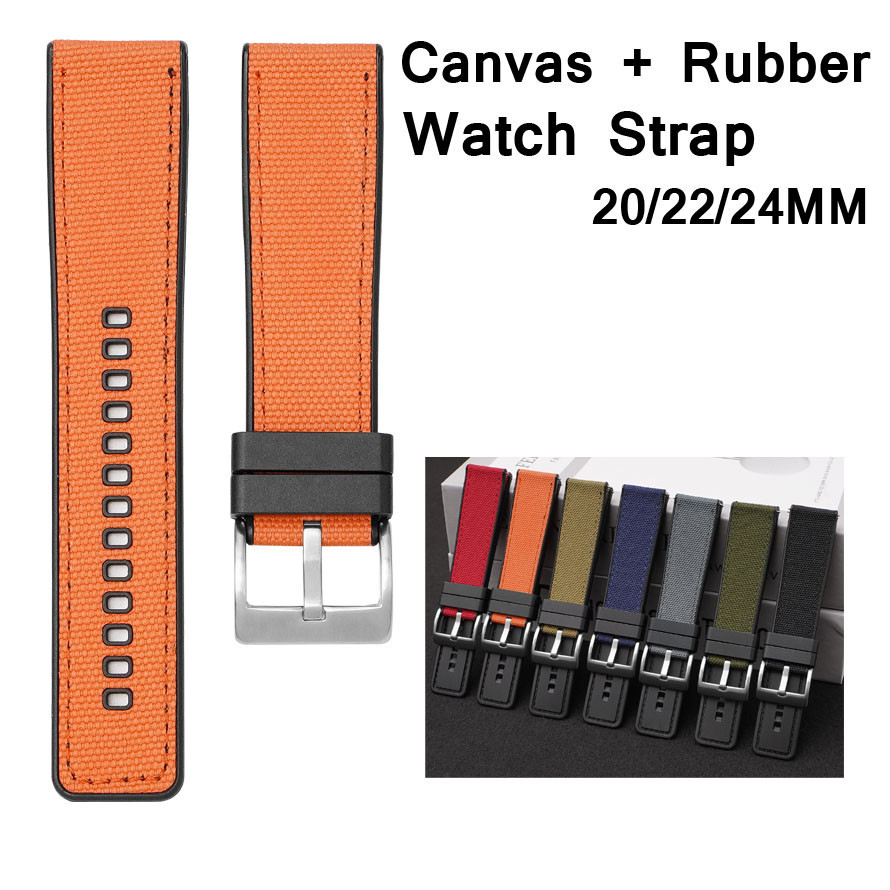 Quick Release ผ ้ าใบยางสายนาฬิกา 20 มม.22 มม.24 มม.เปลี ่ ยนนาฬิกาสร ้ อยข ้ อมือผ ้ าซิลิโคนสายรัดข ้ อมือ