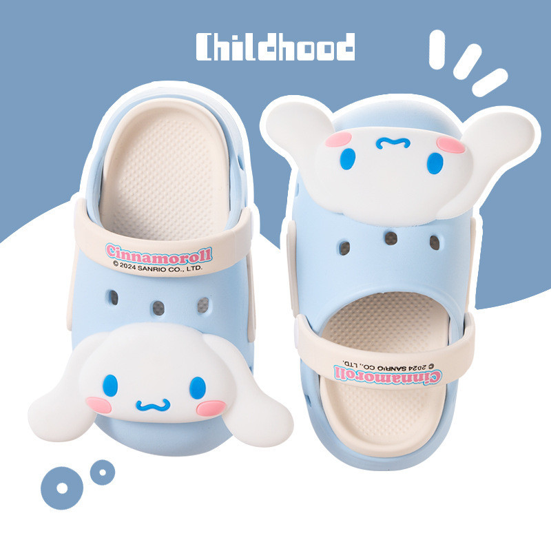 รองเท้าแตะการ์ตูนเด็กผู้หญิง Sanrio Melody Kuromi Cinnamoroll เด็กน่ารักในร่มรองเท้าแตะกันลื่นเด็กรองเท้าแตะพื้นนุ่มสําหรับสวมใส่ด้านนอกของขวัญวันเกิดสาว