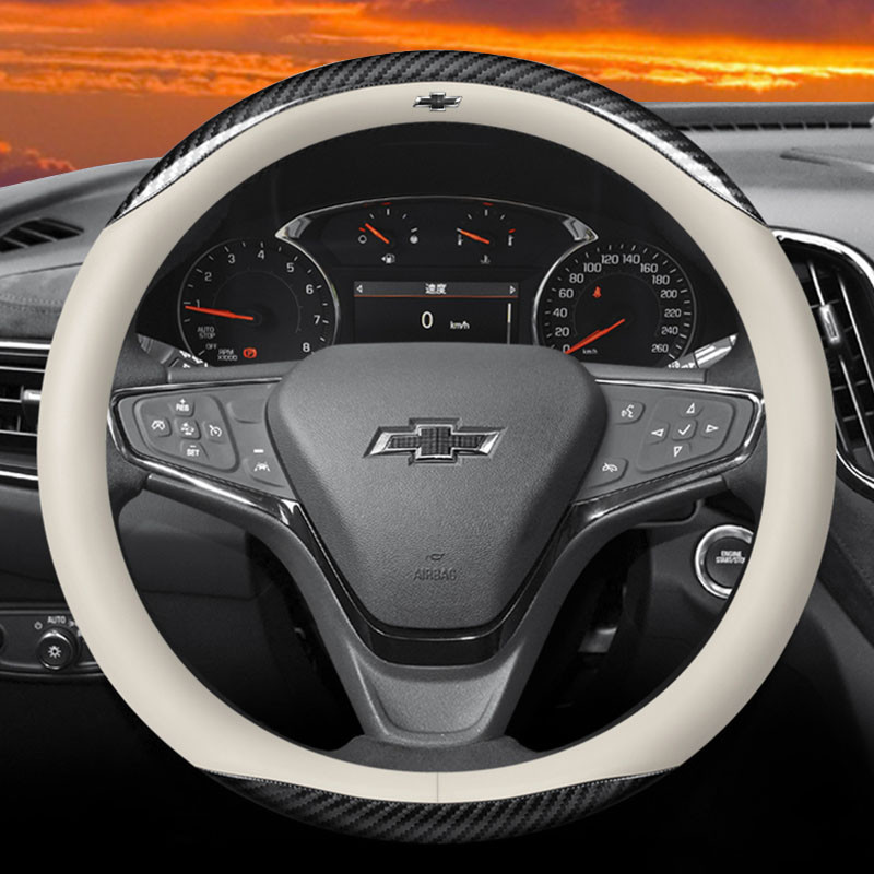 ฝาครอบพวงมาลัย Chevrolet Cruze Colorado Aveo Optra Captivator Sail Sonic Orlando Trailblazer Trax Tracker Zafira Spark ฝาครอบพวงมาลัยหนังอุปกรณ ์ เสริม