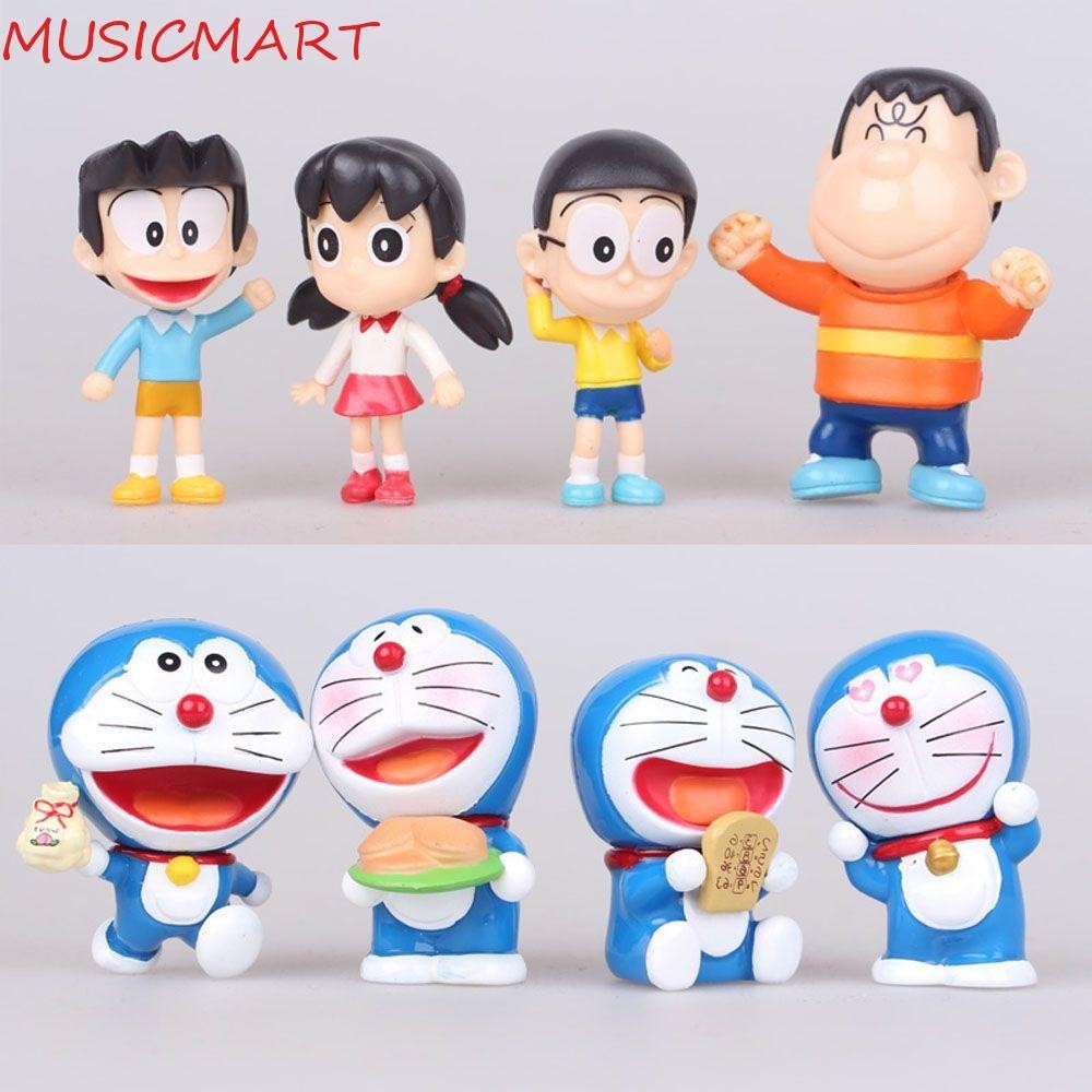 Musicmart โดราเอมอนตัวเลขการกระทําอะนิเมะ 8 ชิ ้ น/Set ตุ ๊ กตาของเล ่ น Scultures Miniatures สะสมตุ ๊ กตาเครื ่ องประดับ
