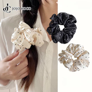 Jojo COCO ซาติน Polka-dot ผม Tie Ins ภาษาฝรั ่ งเศสคํา Preppy สไตล ์ หวานผู ้ หญิงเครื ่ องประดับผม