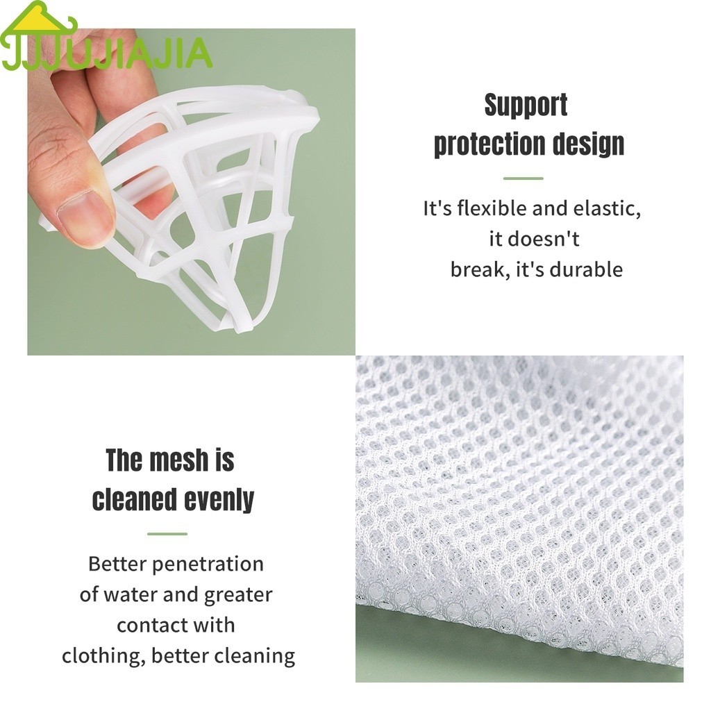 Jujiajia ถุงทําความสะอาดกระเป ๋ าตาข ่ ายชุดชั ้ นในสามเหลี ่ ยมหนาสําหรับเครื ่ องซักผ ้ า ตะกร้าใส่ผ้า - รูปที่ 5