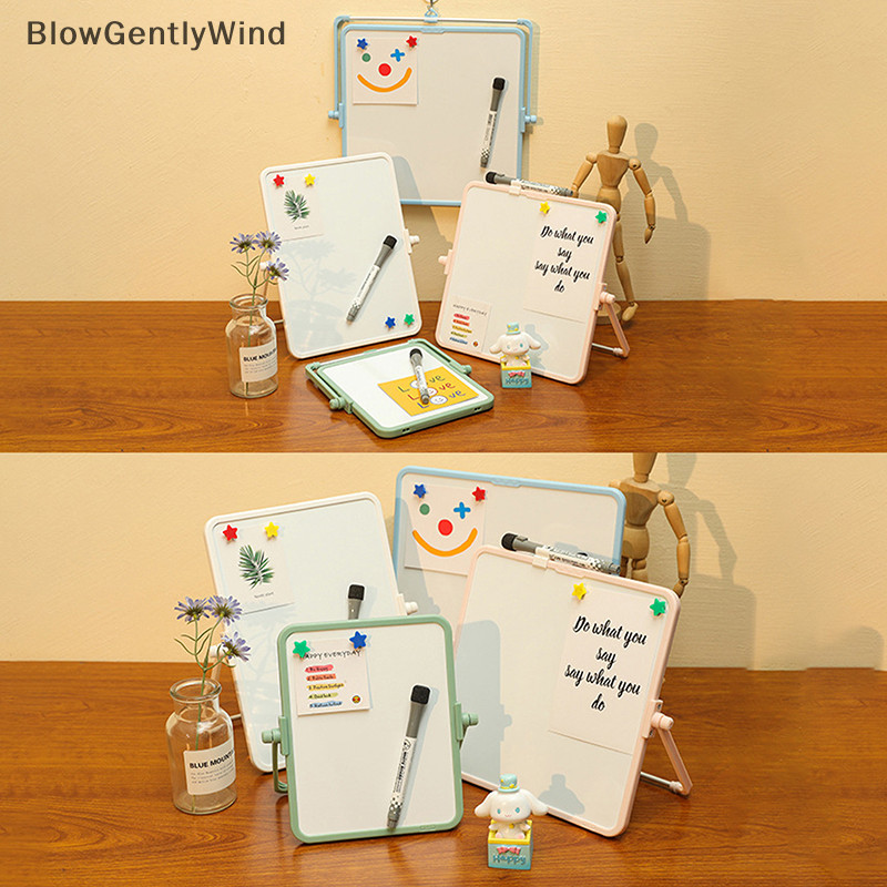 Blowgentlywind แม่เหล็กที่มีสีสันหลายขนาดกระดานวาดภาพเด็กนักเรียน Wrig Board บ้านแขวนเดสก์ท็อปไวท์บอร์ด BGW