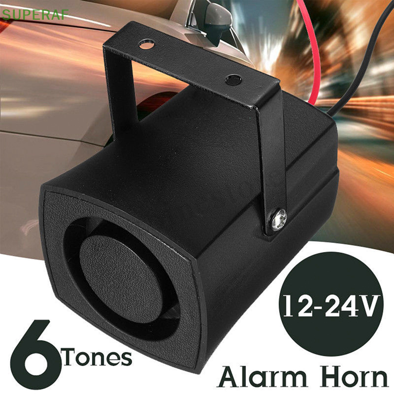 Superaf 6 โทนรถตํารวจ Fire Alarm Horn 12-24V คําเตือนเสียงดังรถบรรทุกเรือไซเรน HOT