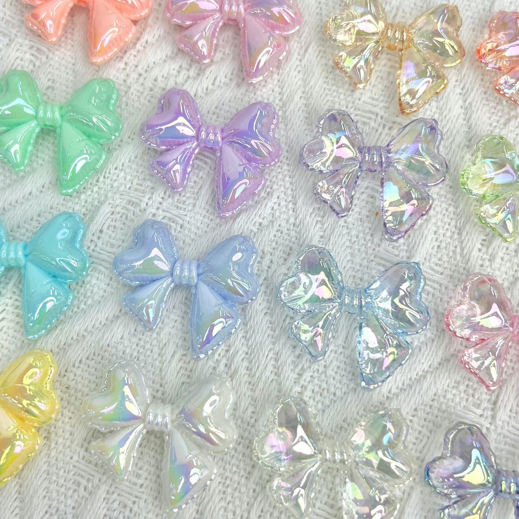 บอลลูนโบว์สไตล์อินโปร่งใสฤดูร้อนชุบยูวี diy สร้อยคอสร้อยข้อมือกิ๊บลูกปัดวัสดุอุปกรณ์เครื่องประดับ