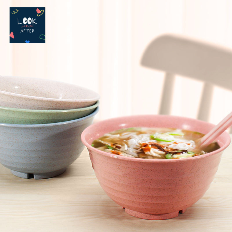 ชามพลาสติก ชาม ชามพกพา สีเบจ สีฟ้า สีชมพู สีเขียว สะดวกสบาย พกพาง่าย พลาสติก 1 ชิ้น