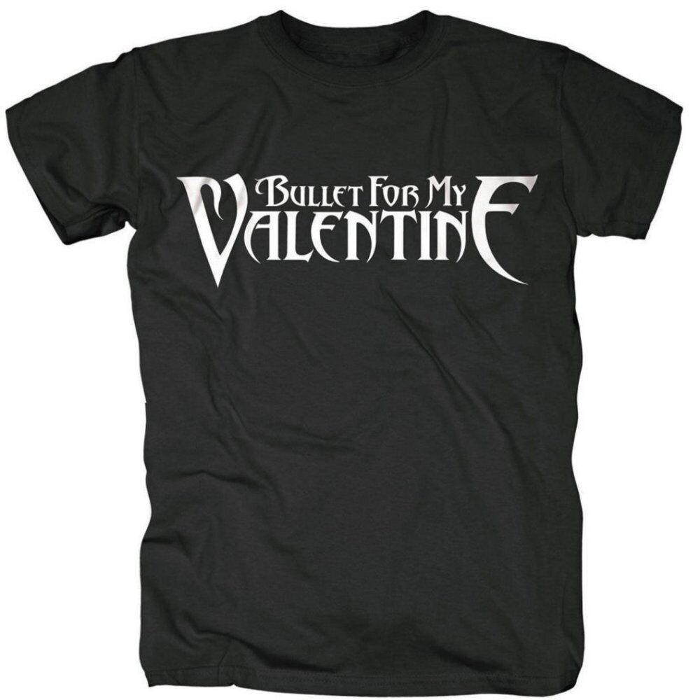 Bullet For My Valentine T-Shirt Band Logo ใหม่ สีดํา