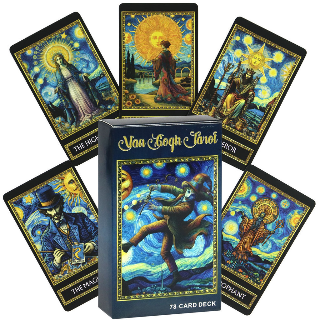 10.3 * 6 ซม.Van Gogh Tarotเกมกระดานภาษาอังกฤษการ์ดเกมVan Gogh Tarot Van Gogh Tarot