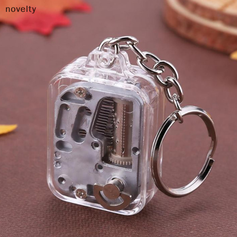 Nly 1 PC Music Box DIY Mechanical Metal Music Box Clockwork พวงกุญแจของขวัญ N