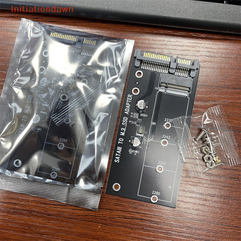 [Initiationdawn] M.2 NGFF ถึง SATA 3 3.0 การ์ดอะแดปเตอร์ SSD แปลง B B & M Key Protocol Solid State Disk ไดรฟ์ 2230 2280 2242 สําหรับเมนบอร์ดพีซี