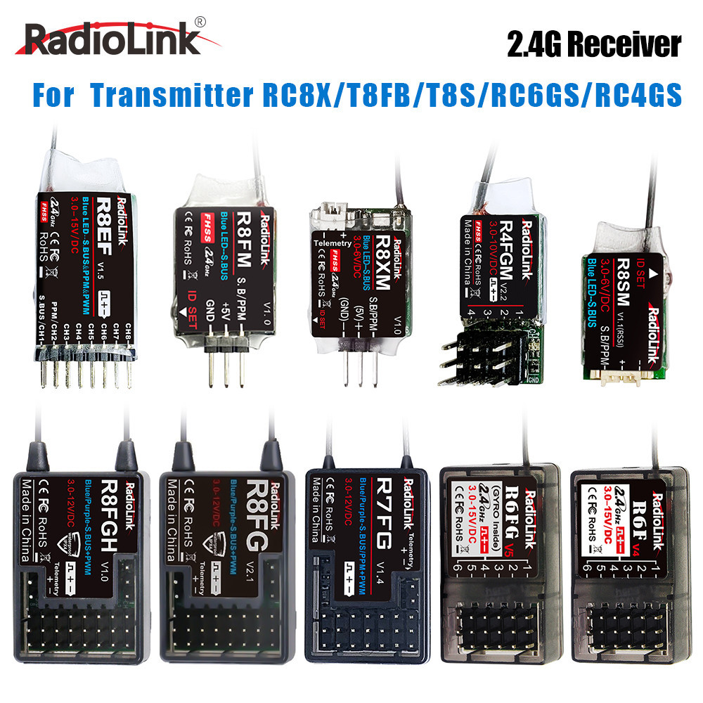 Radiolink RC Receiver R8FGH R8FG R8EF R8FM R8SM R8XM R7FG R6FG R6F R4FGM 2.4G สําหรับเครื่องส่งสัญญา