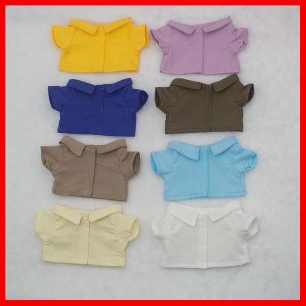 ชุดตุ๊กตา 10cm 20cm เสื้อผ้าเด็ก20ซม. พร้อมส่งในสต็อก10ซม. ตุ๊กตาผ้าฝ้ายสีทึบเสื้อเชิ้ตไม่มีคุณสมบัติตุ๊กตาเสื้อผ้าสวมใส่ด้านในและด้านนอก