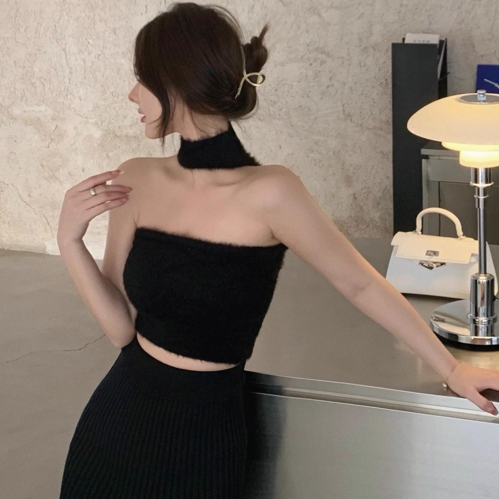 Lune_Graceเสื้อครอปไหมพรม ดีเทลโค้งคอ ใส่ได้ทั้งสองด้าน ผ้านุ่มยืดตามตัวใส่สบาย รุ่นy028 - รูปที่ 5