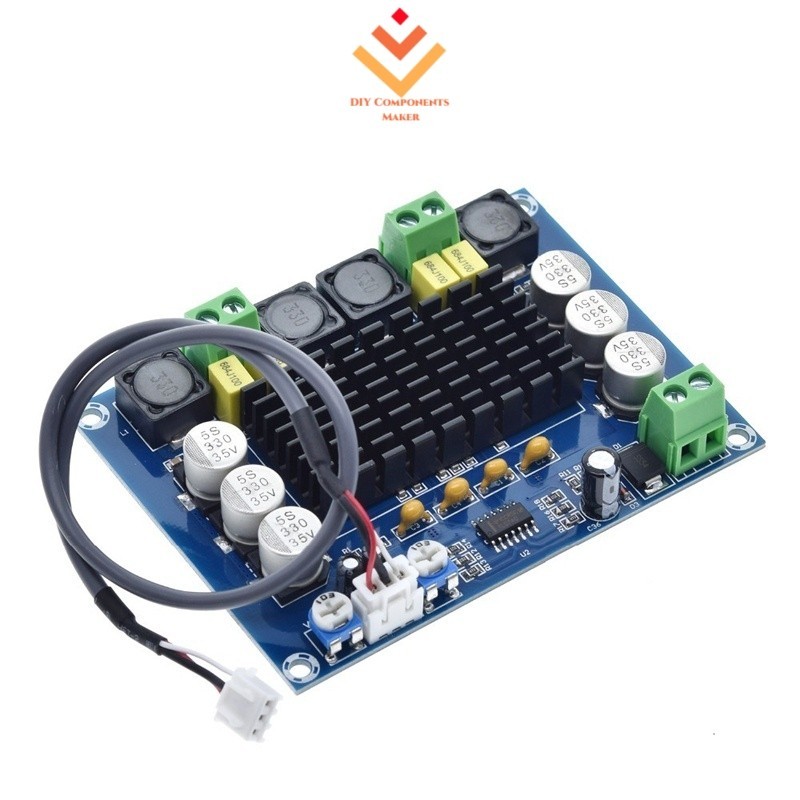 Tpa3116d2 Dual Channel สเตอริโอเครื่องขยายเสียงโมดูลบอร์ด High Power DC 12V 24V 120W * 2 XH-M543