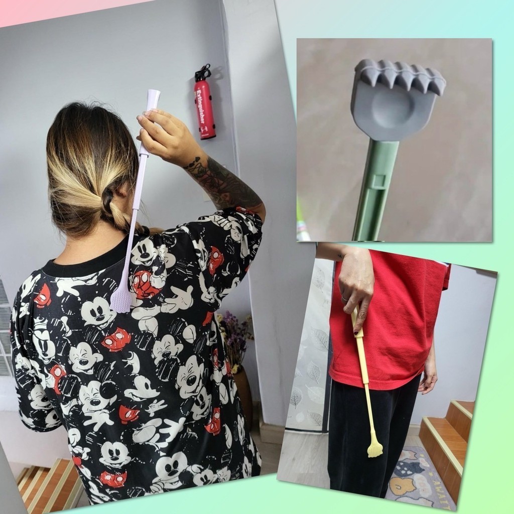 🌈 ไม้เกาหลัง สไลด์ ซิลิโคน ปรับสั้น-ยาว ยืดหดได้ เกามันสะใจ แก้คัน เกาหัว ถนอมผิว ขนาดพกพา วัสดุ เกรดพรีเมี่ยม 🌈 - รูปที่ 4