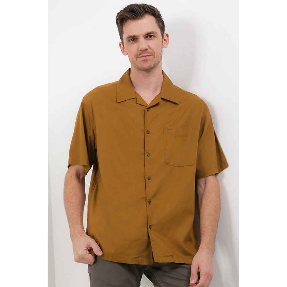 KEMEJA Cardinal เสื้อเชิ้ตแขนสั้นผู้ชายโอเวอร์ไซส์ EL002P03B