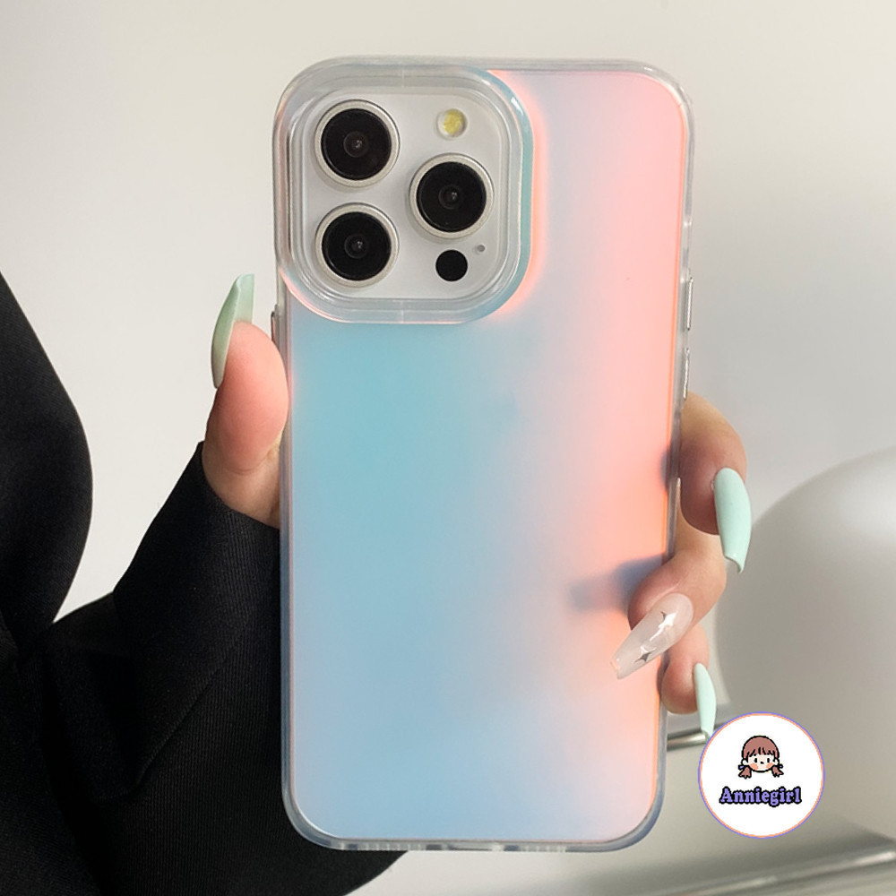 แฟชั่นเลเซอร์การไล่ระดับสี สครับ เคสโทรศัพท์สําหรับIPhone 11 15 14 Pro Max 12 13 Promax 15plus XS XR 7 8 Plus บางเฉียบ ป้องกันรอยขีดข่วน อ่อนนุ่ม TPUปกหลัง