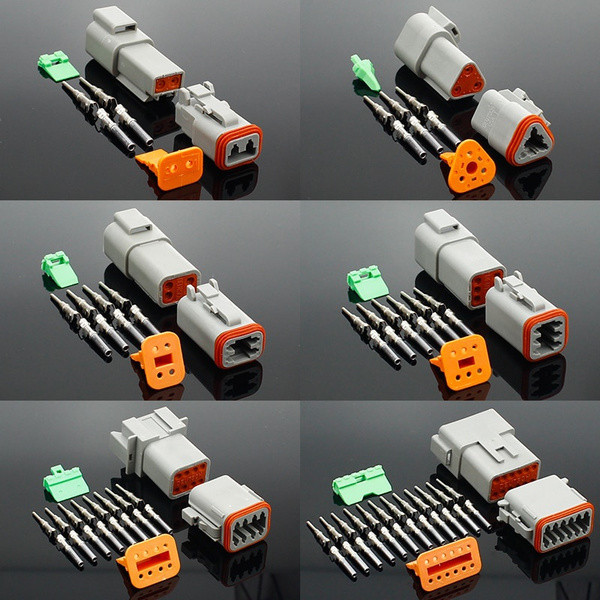 1 ชุด DT Conector DT06-2S/DT04-2P 2P 3P 4P 6P 8P 12P กันน้ําเชื่อมต่อไฟฟ้าสําหรับรถยนต์มอเตอร์รถบรรท