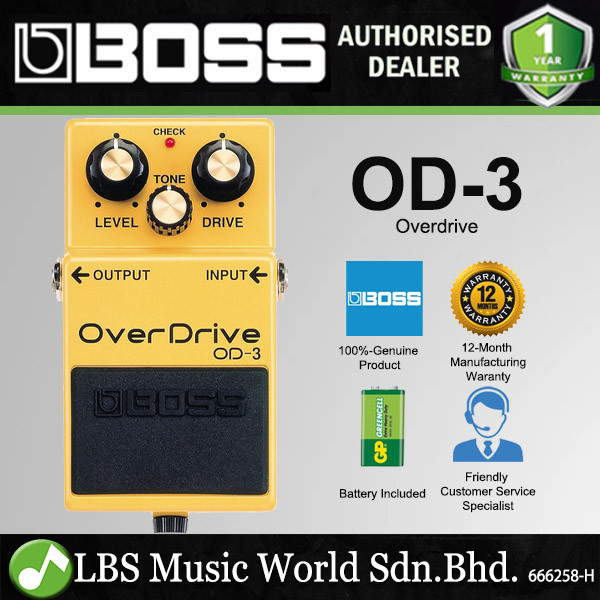 Boss OD-3 OverDrive Effect Pedal Guitar Over Drive (OD3 OD 3)