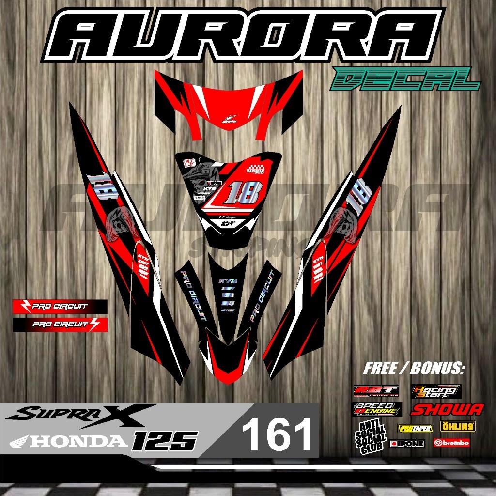 สติ๊กเกอร์ Rbt Supra X 125 Rbt Bebek Modif Supermoto Yz Crf Klx Kx Ktm Rbt ใหม่ล่าสุด