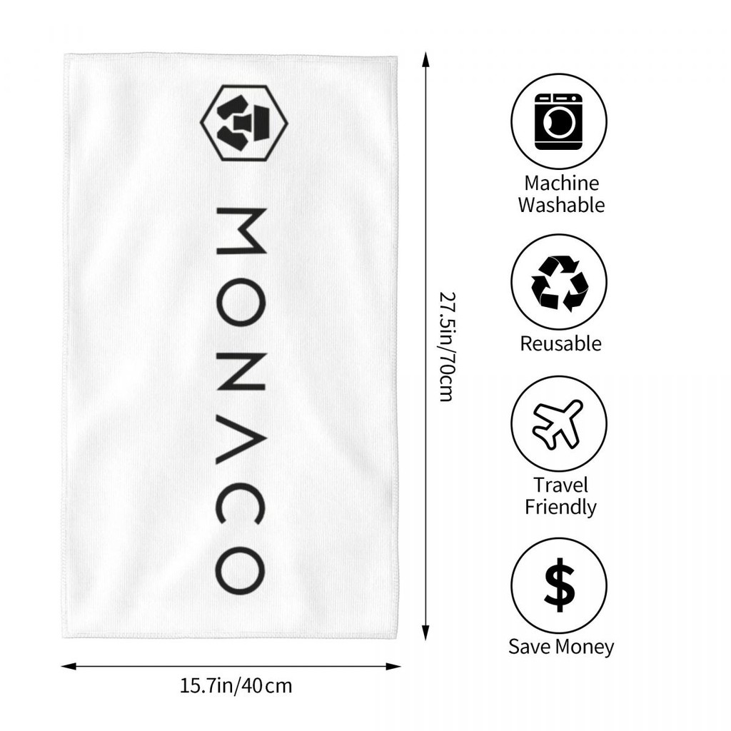 โลโก้ APM MONACO (2) ผ้าขนหนูเช็ดหน้าทรงสี่เหลี่ยมดูดซับ Array Superfine Fiber Towel วิ่งฟิตเนสโยคะผ