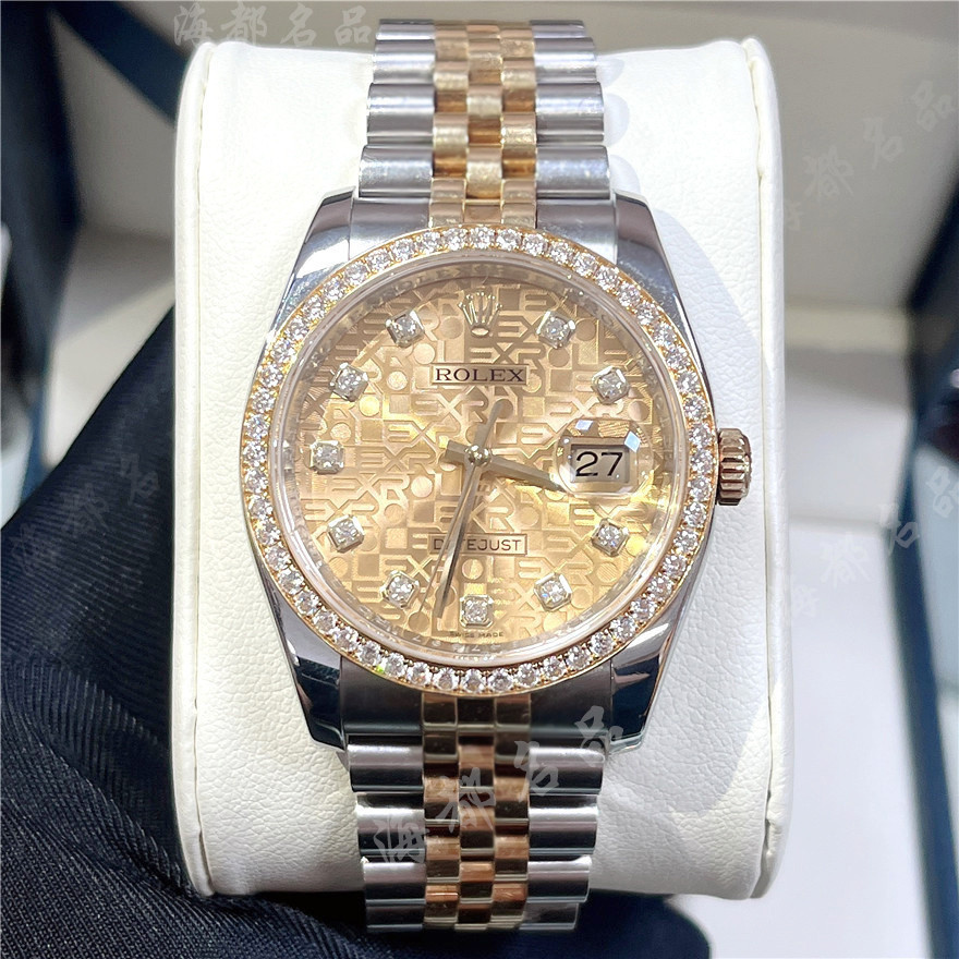 โรเล็กซ์ Log Stylishman116243นาฬิกาเพชรดั้งเดิมแบบกลไก Rolex Automatic