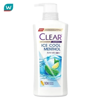 Clear เคลียร์ แชมพู แอนตี้แดนดรัฟ ไอซ์ คูล เมนทอล 370 มล. แชมพูขจัดรังแค เย็นสดชื่น