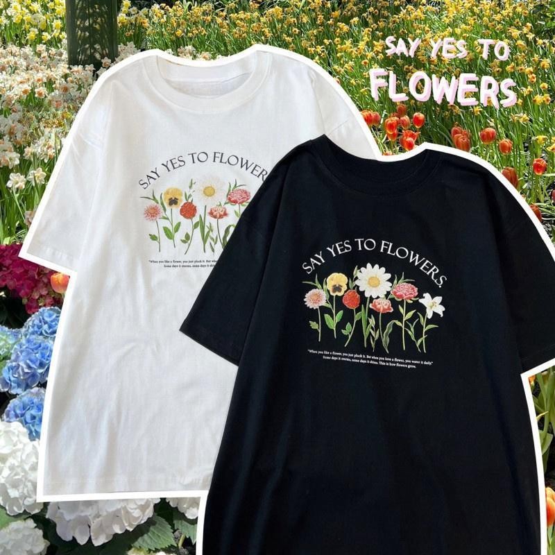 【ส่งจากไทย】เสื้อยืดสไตล์เกาหลีแบบใหม่ ลายสวย ท็อปส์ซูผู้หญิง ผ้านุ่ม ใส่สบาย Clothing Tshirt