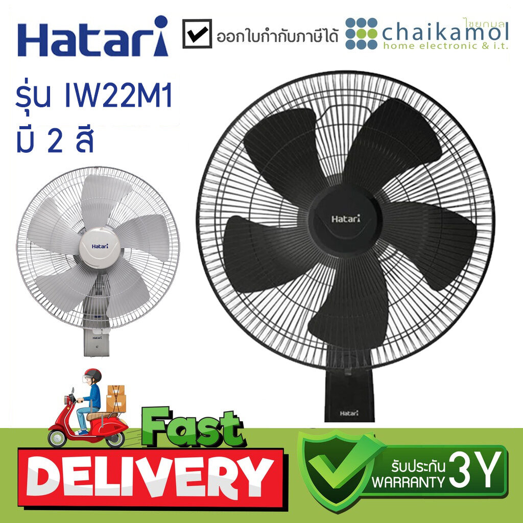 HATARI พัดลมอุตสาหกรรม ติดผนัง ขนาด 22 นิ้ว รุ่น IW22M1