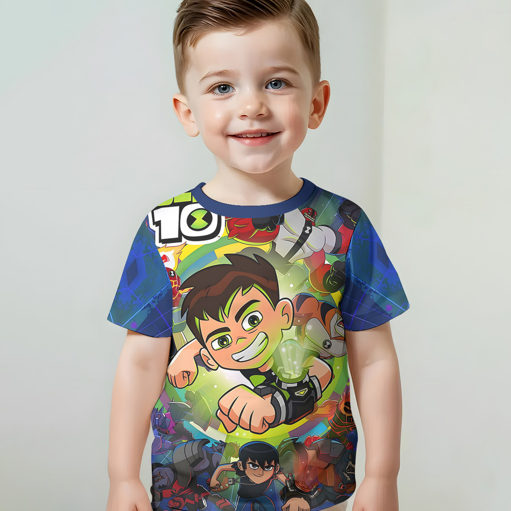 เบน เทนนี่สัน 10 3ง พิมพ์เสื้อผ้าเด็กเด็กเด็กสาวอะนิเมะการ์ตูนเสื้อยืดเสื้อด้านบน