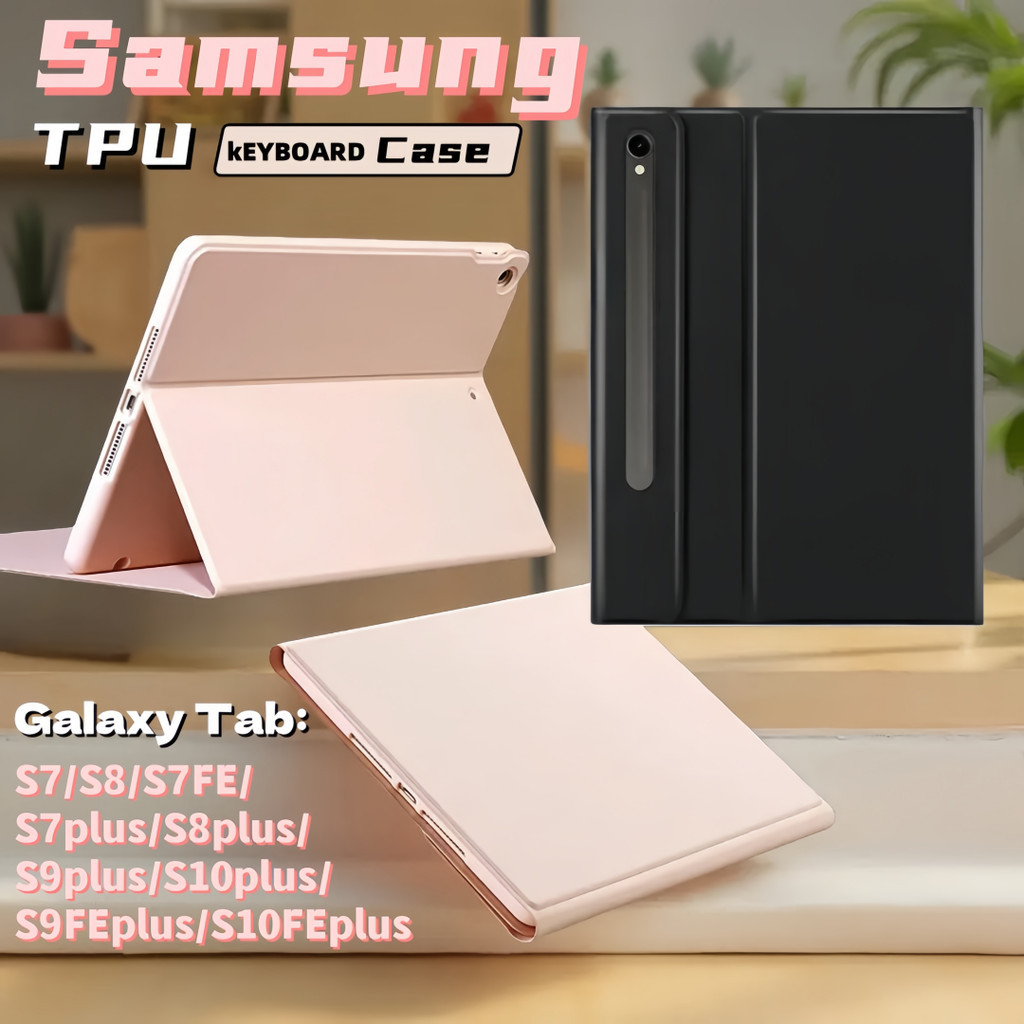 ไทย-อังกฤษ เคสคีย์บอร์ด เคส Samsung S7/S8 12.4:S7FE/S7plus/S8plus/S9plus/S10plus/S9FEplus/S10FEplus keyboard case