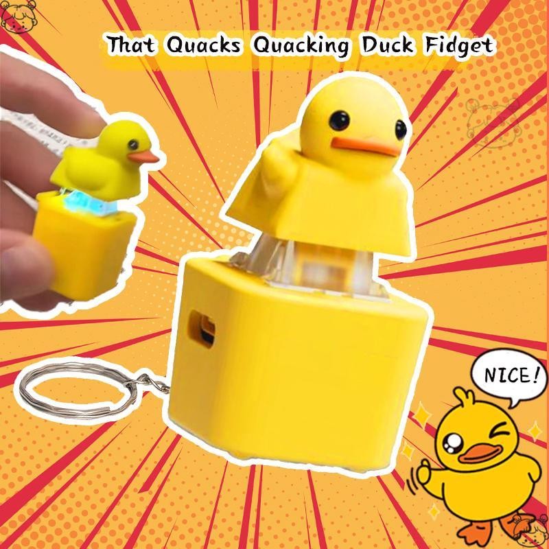 ที่ Quacks Quacking Duck Fidget ชาร์จเป็ด Key Chain ความเครียดบรรเทา Sensory เกม Squeaky ของเล่น iat