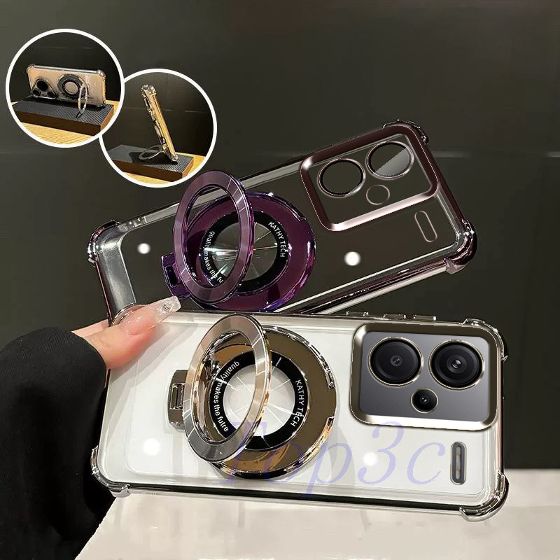 เคส Redmi Note 13 Pro Plus Bracket สไตล์ถุงลมนิรภัยป้องกันการตกเคสโทรศัพท์โปร่งใส CDSJ ราคา ถูกที่สุด ดีลบีเคเค แกลเลอรีภาพที่ 9
