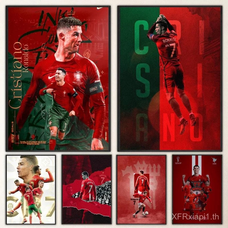 1 PC C-Cristiano Ronaldo CR7 โปสเตอร์ Art Cafe Bar Room Wall Decor,ไม่มีกรอบผ้าใบภาพวาดของขวัญ