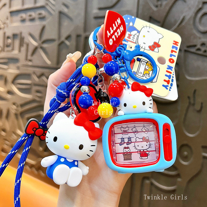 กระเป๋าพวงกุญแจ Hello Kitty ของแท้ จี้ตุ๊กตา พวงกุญแจ ของขวัญสร้างสรรค์สำหรับเด็ก