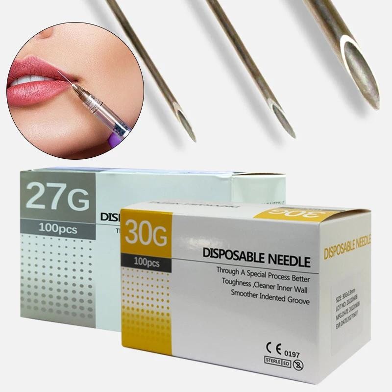 Disposable30G 34G 32G Small Painless Superfine Beauty needle 4mm 13mm 25mmultrafine TeethEyelid Tool