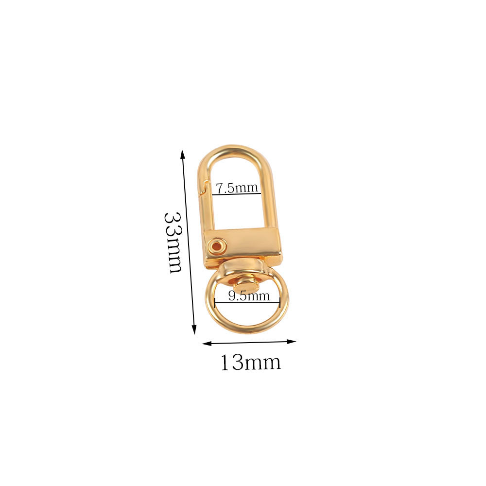 10pcs หมุนหัวเข็มขัดสุนัข Carabiner Gold Lobster Clasps ตะขอสําหรับเครื่องประดับ DIY ทํา Key แหวนอุปกรณ์เสริมอุปกรณ์ - รูปที่ 5