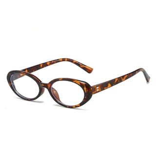 เลนส์แบบถอดเปลี่ยนได้COD (San9)Fashion Retro Korean Small Frame Oval Glasses Women