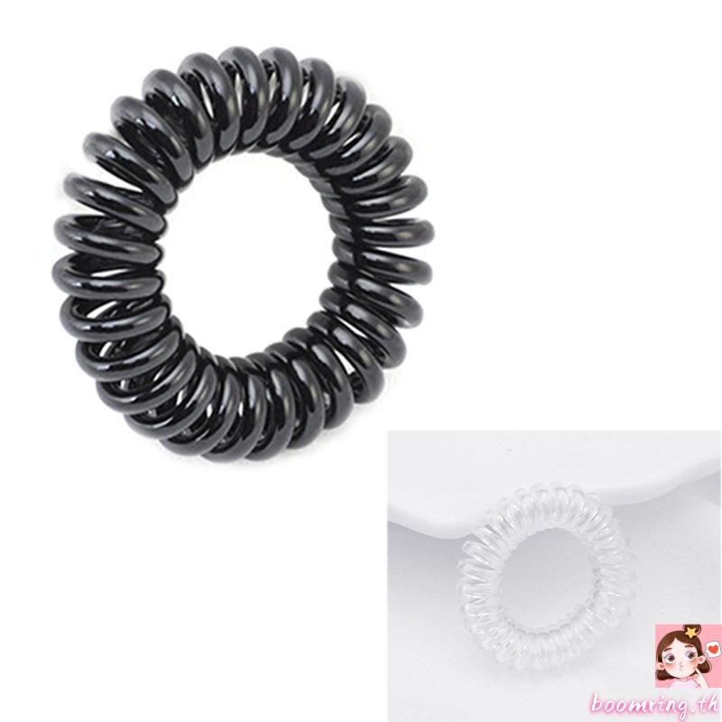 Boom ใหม่ยอดนิยม Candy สีโปร่งใส Hairwear โทรศัพท์เชือกลวด Strip Of Hair