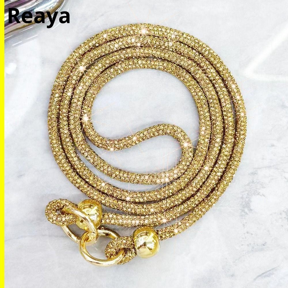 Reaya Rhinestone Phone Lanyard, Bling Bling Bright Phone Anti-lost Rope,แฟชั่นคริสตัลCrossbodyแขวนสายไฟอุปกรณ์เสริม