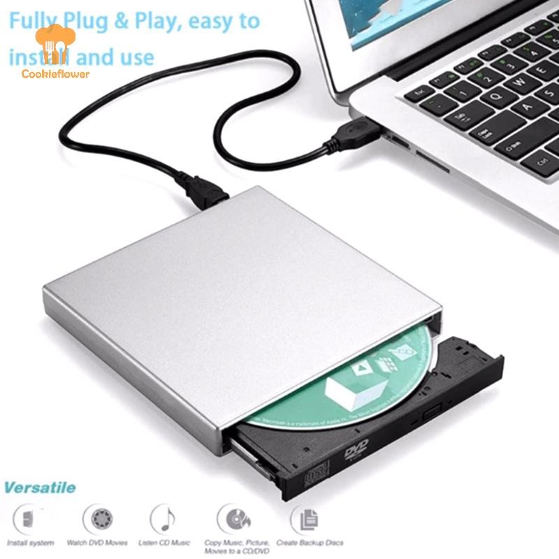 Ckfr ไดรฟ์ DVD ภายนอกมืออาชีพ Slim เสียงรบกวนต่ําเครื่องเล่น DVD ภายนอก USB 2.0 DVD/VCD/CD-RW Burner