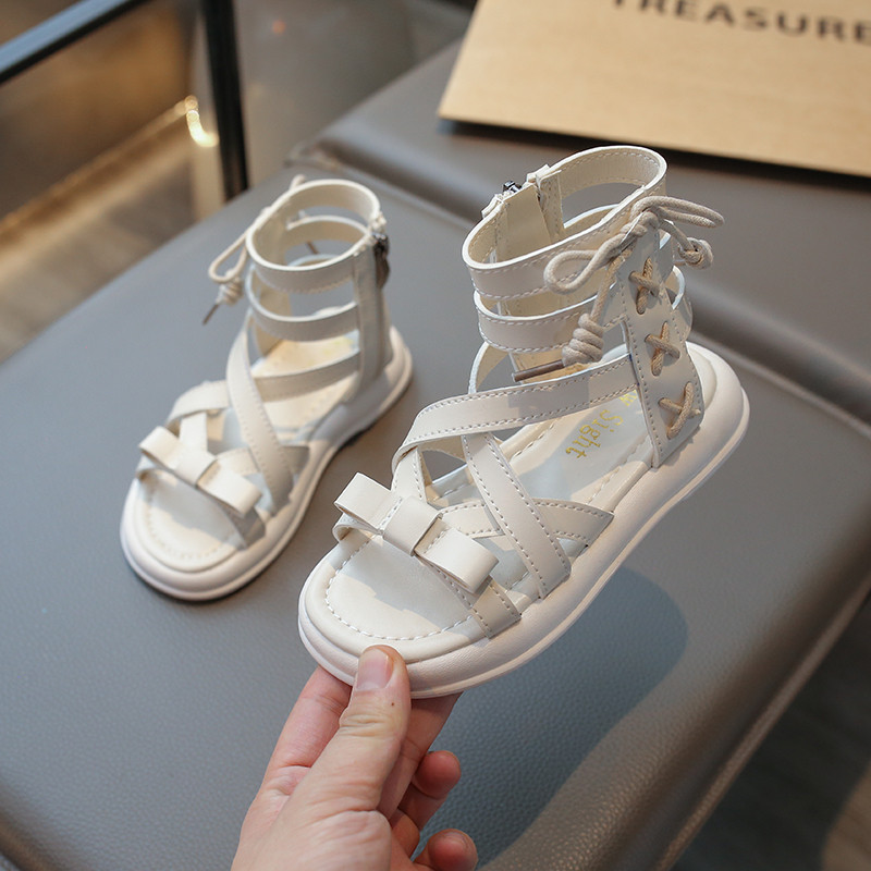 หญิง Gladiator รองเท้าแตะ 2025 ฤดูร้อนใหม่เด็กแฟชั่นเจ้าหญิง High-top รองเท้าอเนกประสงค์เด็ก Causal Beach Holiday รองเท้าแตะ - รูปที่ 6