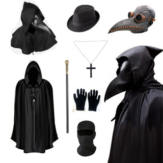 ยุคกลางพระภิกษุสงฆ์โรคระบาดหมอคอสเพลย์ชุดอุปกรณ์เสริมสําหรับ…