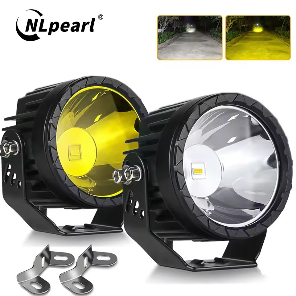 Nlpearl 2PCS 4 นิ้วไฟตัดหมอกไฟทำงานสปอตไลท์ 4x4 ไฟตัดหมอกออฟโรดสำหรับรถมอเตอร์ไซค์รถมอเตอร์ไซค์ Myvi 12V 24V