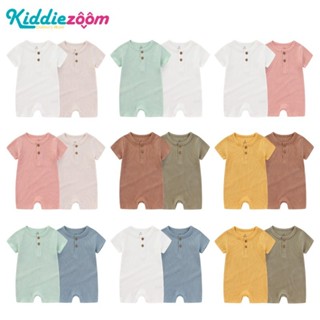 Kiddiezoom 2 ชิ้นลําลองแขนสั้นเด็กทารกเด็กผู้หญิง Romper ผ้า…